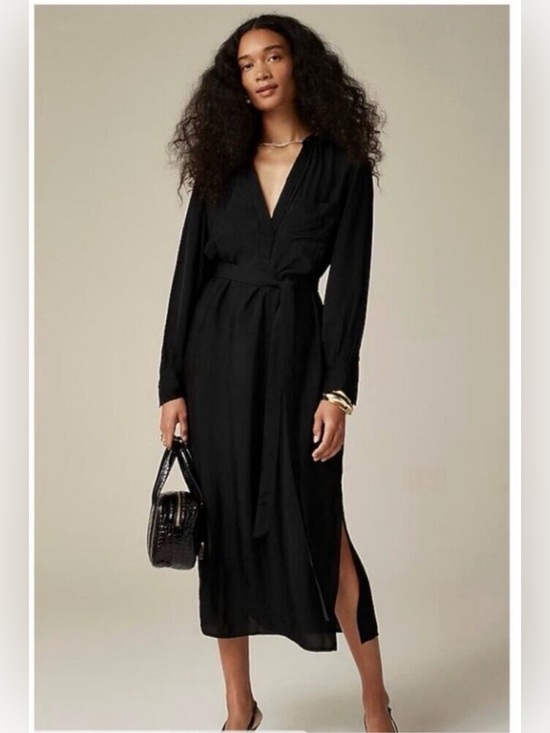 J. Crew Dresses & Skirts - J. Crew Black Bungalow dress in drapey viscose twill - XS